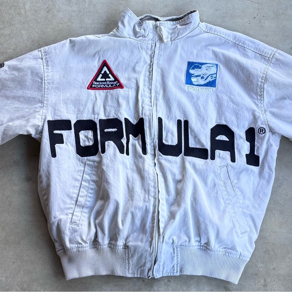 Formula Racing White Jacket with Patches - Picture 5 of 7